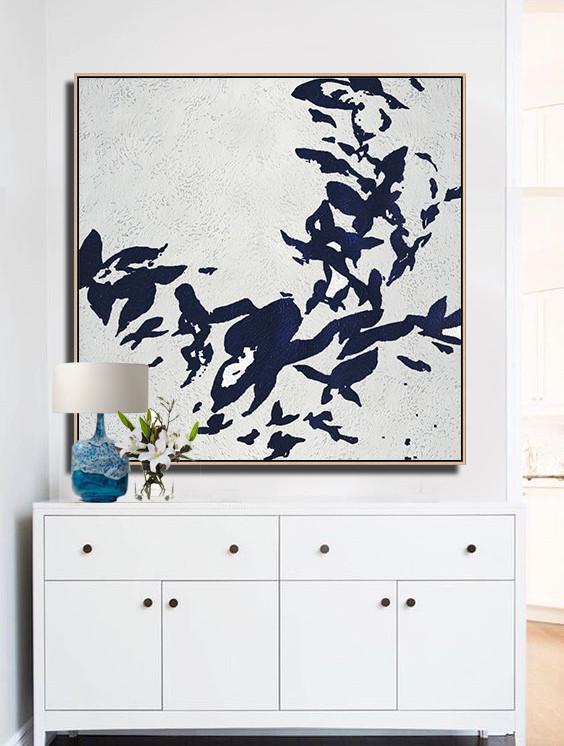 Navy and White Painting #NV8A - Click Image to Close